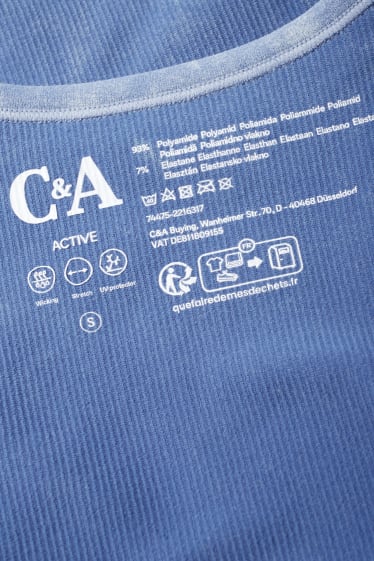 Women - Technical top - yoga - UV protection - blue