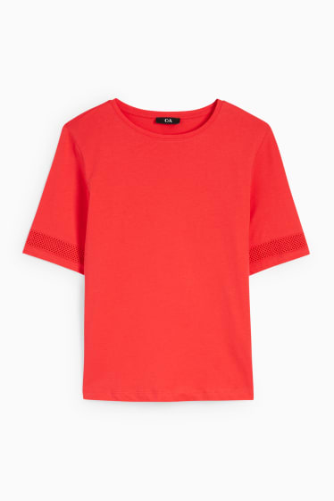 Femmes - T-shirt - rouge