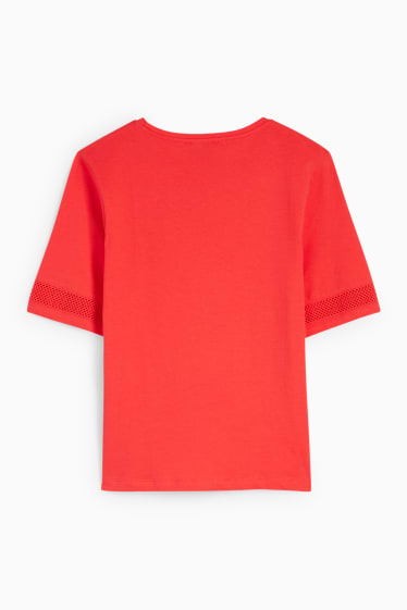 Dames - T-shirt - rood