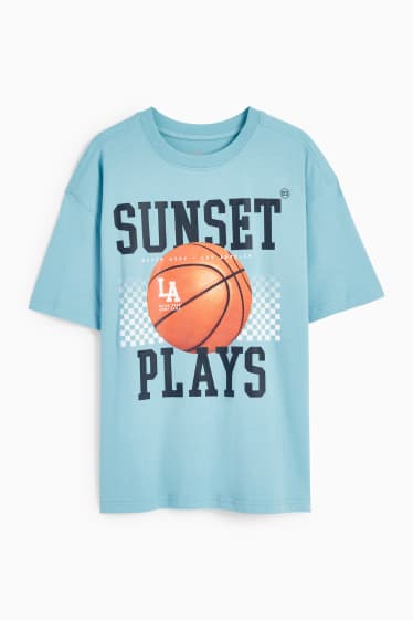 Enfants - Basket - T-shirt - bleu