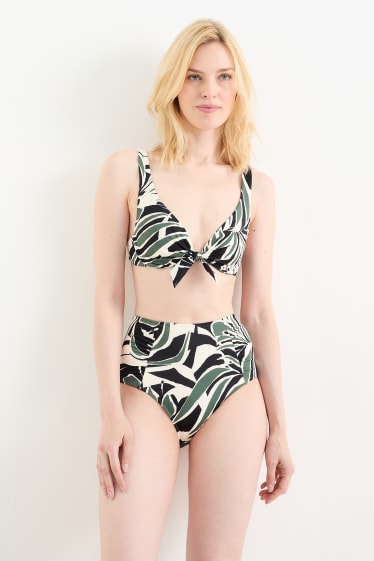 Donna - Reggiseno bikini con ferretti - LYCRA® XTRA LIFE™ - con motivi - nero