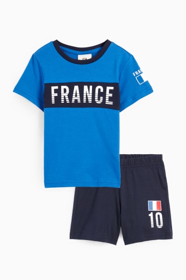 Copii - Franța - pijama scurtă - 2 piese - albastru