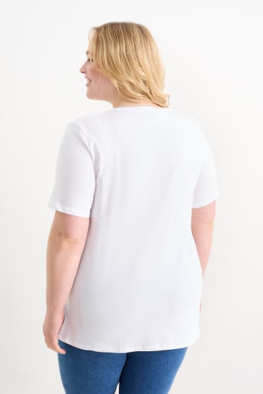 Donna - Confezione da 2 - t-shirt - a LYCRA® - bianco