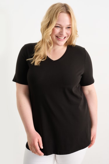 Donna - Confezione da 2 - t-shirt - a LYCRA® - nero