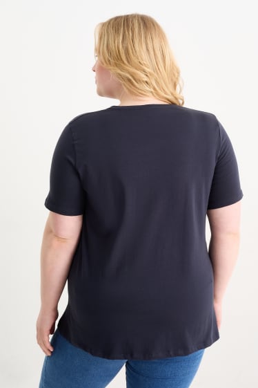 Femmes - Lot de 2 - T-shirt - LYCRA® - bleu foncé