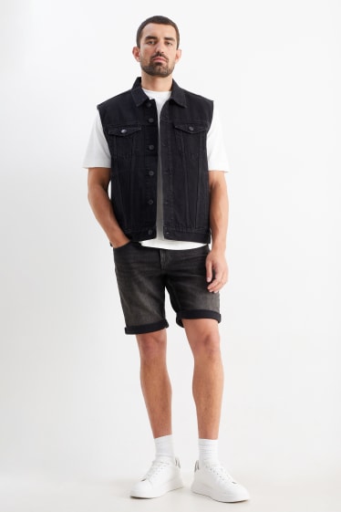 Men - Denim shorts - Flex jog denim - LYCRA® - black