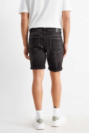 Men - Denim shorts - Flex jog denim - LYCRA® - black
