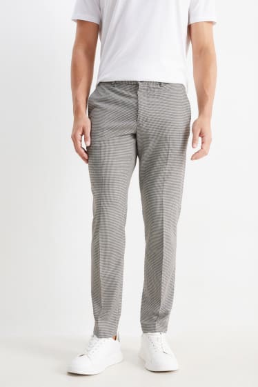 Uomo - Pantaloni coordinabili - regular fit - Flex - a quadretti - bianco / nero