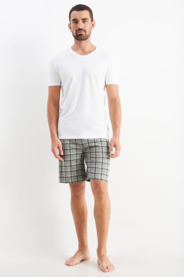 Hombre - Pack de 2 - pantalones cortos de pijama - gris oscuro