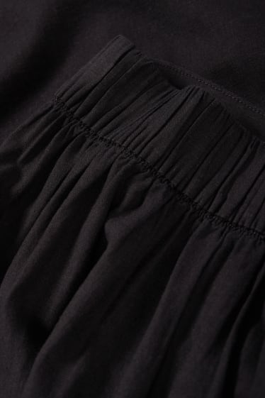 Mujer - Falda - mezcla de lino - negro