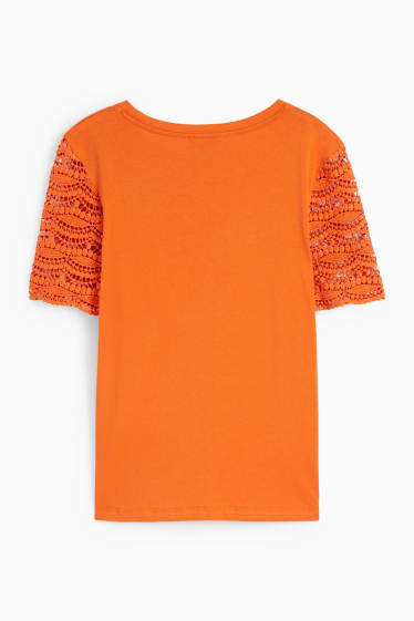Dames - T-shirt - donker oranje