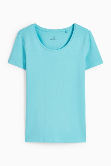 Dames - Basic T-shirt - lichtblauw