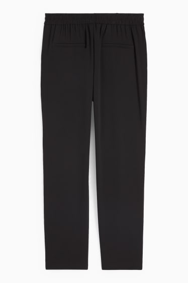 Dames - Pantalon - mid waist - tapered fit - zwart