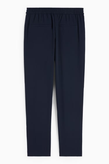 Dames - Pantalon - mid waist - tapered fit - donkerblauw