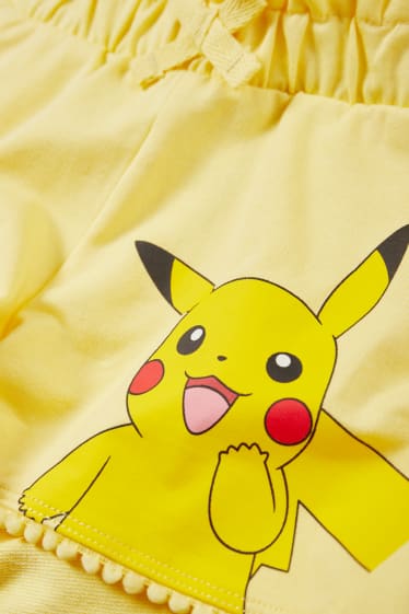 Niños - Pokémon - shorts deportivos - amarillo