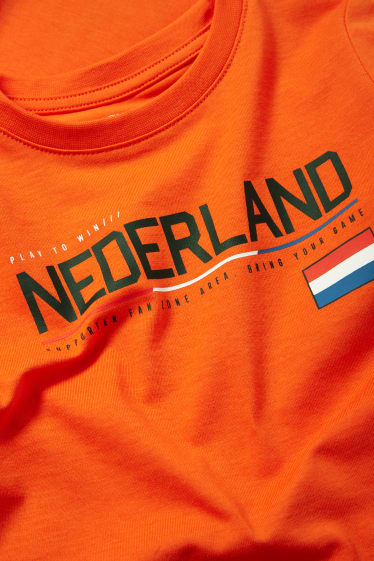 Niños - Países Bajos - camiseta de manga corta - naranja oscuro