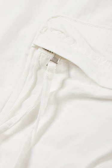 Femmes - CLOCKHOUSE - jupe cargo en jean - blanc