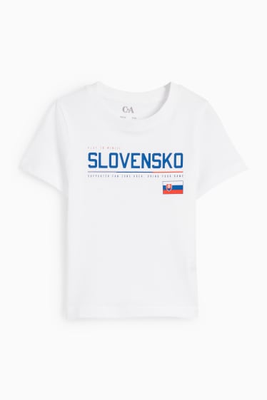 Niños - Eslovaquia - camiseta de manga corta - blanco