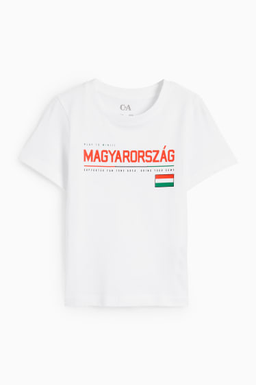 Dětské - Maďarsko - tričko s krátkým rukávem - bílá