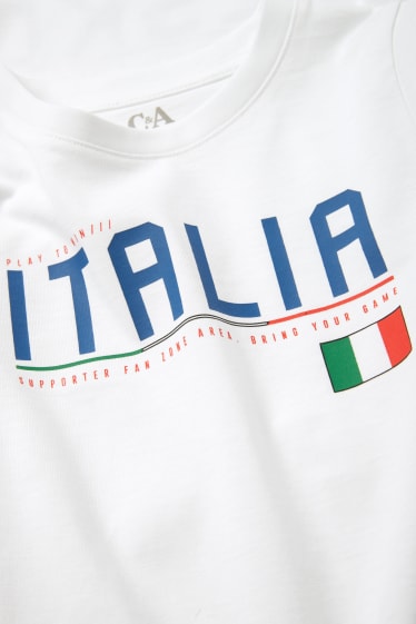 Kinder - Italien - Kurzarmshirt - weiss