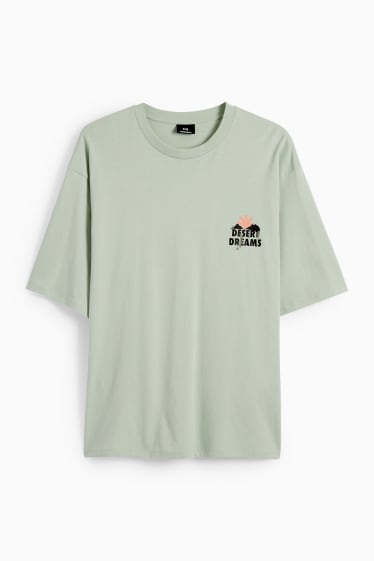 Mężczyźni - T-shirt - miętowa zieleń
