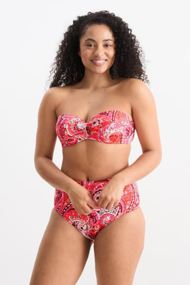 Femei - Top bikini cu armătură - bandeau - vătuit - LYCRA® XTRA LIFE™ - roz