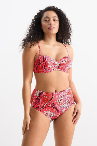 Mujer - Top de bikini con aros - bandeau - con relleno - LYCRA® XTRA LIFE™ - fucsia