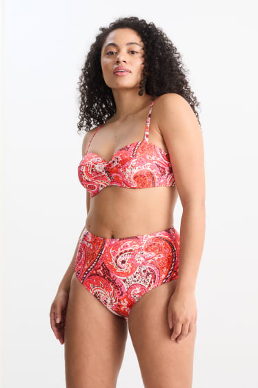 Femmes - Bas de bikini - high waist - LYCRA® XTRA LIFE™ - à motif - rose