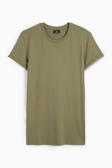 Uomo - T-shirt - verde scuro