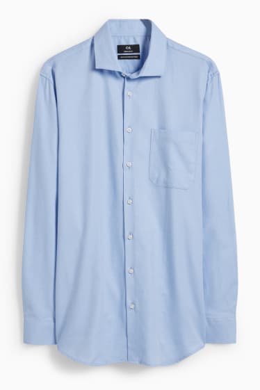 Home - Camisa formal - regular fit - cutaway - fàcil de planxar - blau clar