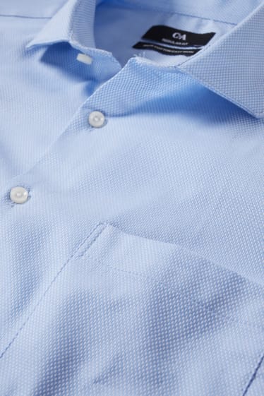 Hommes - Chemise de bureau - regular fit - col cutaway - facile à repasser - bleu clair