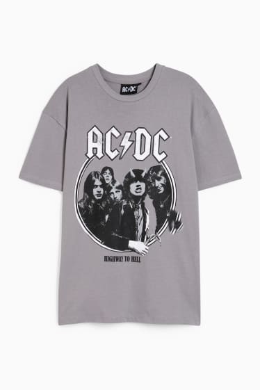 Heren - T-shirt - AC/DC - grijs