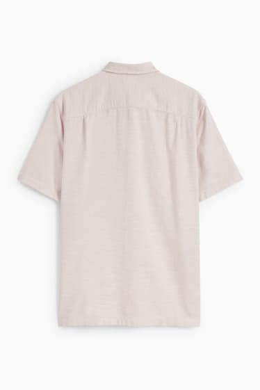 Men - Shirt - regular fit - Kent collar - light beige