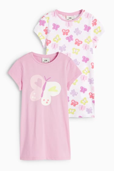 Nen/a - Paquet de 2 - papallona - camisa de dormir - lila/blanc