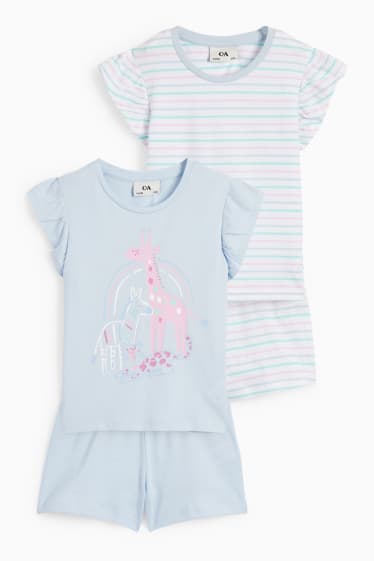 Children - Multipack of 2 - short pyjamas - 4 piece - white / blue