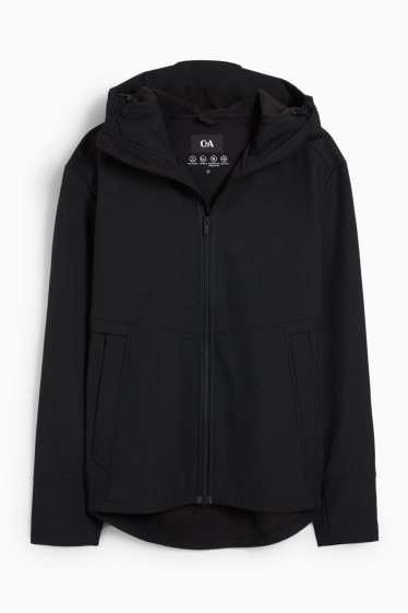 Bărbați - Geacă softshell cu glugă - rezistentă la apă - 4 Way Stretch - negru