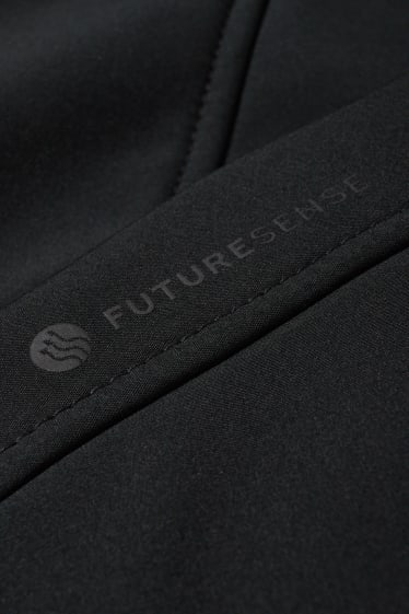 Bărbați - Geacă softshell cu glugă - rezistentă la apă - 4 Way Stretch - negru