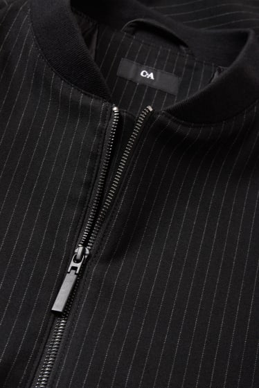 Heren - Blouson - krijtstrepen - zwart