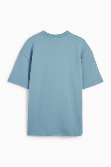 Heren - Sweatshirt - korte mouwen - blauw