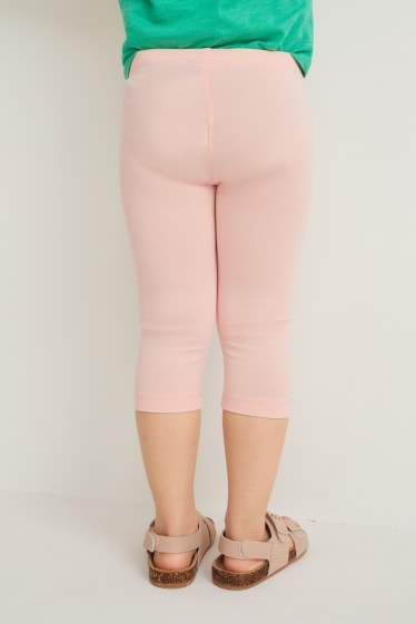 Bambini - Confezione da 3 - leggings pinocchietto - rosa / blu