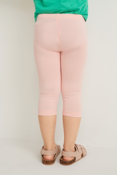 Kinder - Multipack 3er - Capri-Leggings - rosa / blau