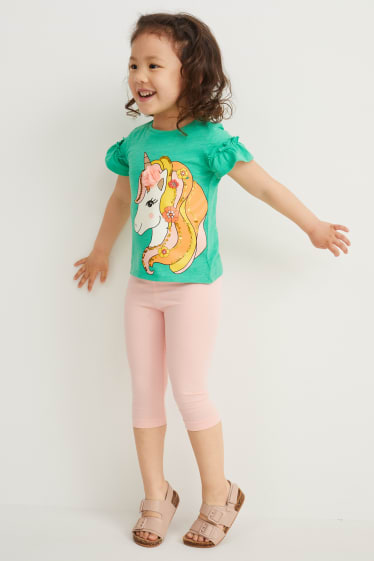 Bambini - Confezione da 3 - leggings pinocchietto - rosa / blu