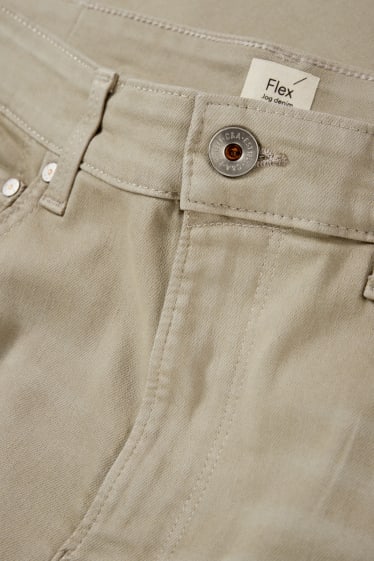 Heren - Slim tapered jeans - Flex jog denim - COOLMAX® - LYCRA® - grijs / groen