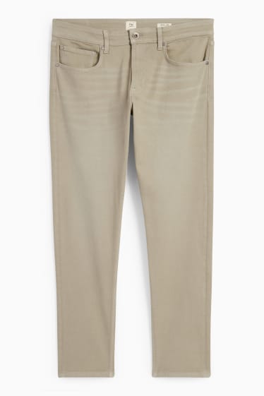Herren - Slim Tapered Jeans - Flex Jog Denim - COOLMAX® - LYCRA® - grau / grün