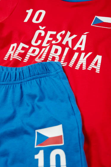 Kinderen - Tsjechië - shortama - 2-delig - rood / blauw