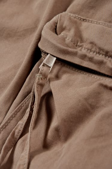 Kobiety - CLOCKHOUSE - dżinsowa spódnica bojówkowa - jasnobrązowy