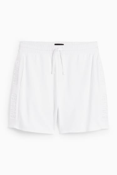 Uomo - Shorts di felpa - bianco