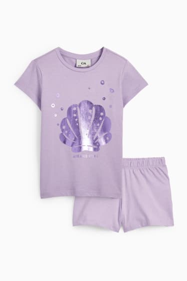 Bambini - Conchiglia - pigiama corto - 2 pezzi - viola chiaro