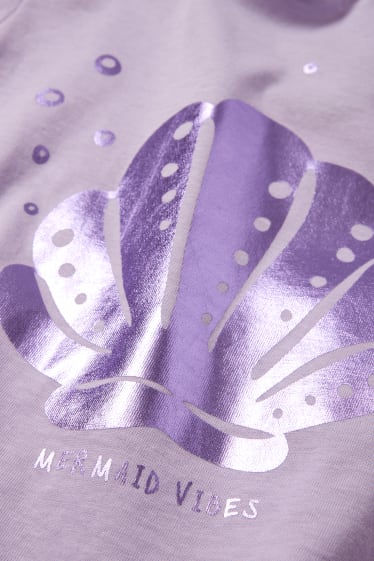 Dzieci - Muszelka - letnia piżama - 2-części - jasnofioletowy