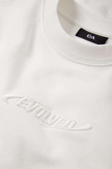 Herren - Sweatshirt - cremeweiß